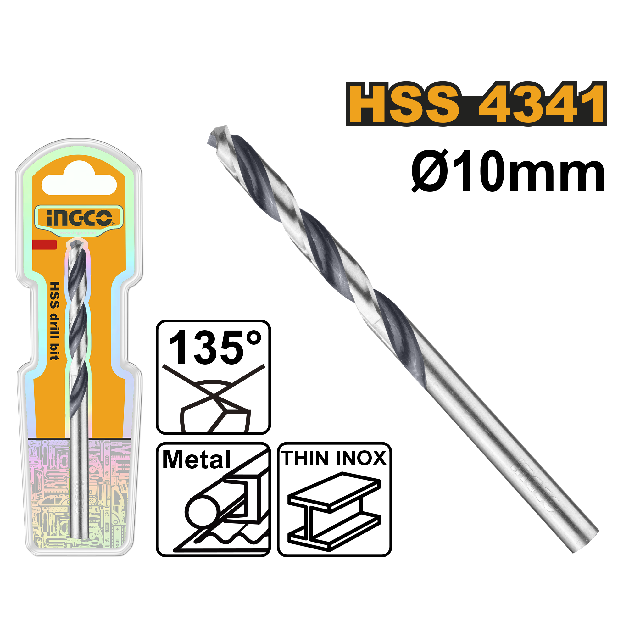 Ingco by Winland 1PC/2PCS SET 4341 HSS Impact Drill / Drilling Bit Sold Per Set ING-HT