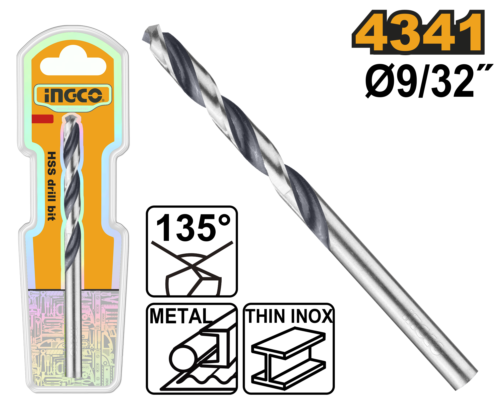 Ingco by Winland 1PC/2PCS SET 4341 HSS Impact Drill / Drilling Bit Sold Per Set ING-HT