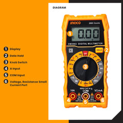 Ingco Digital Multimeter 600V DM2002