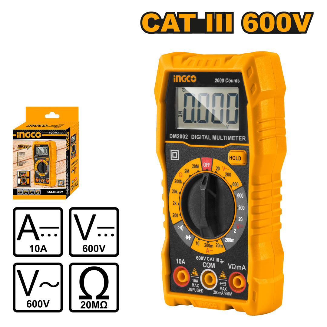 Ingco Digital Multimeter 600V DM2002