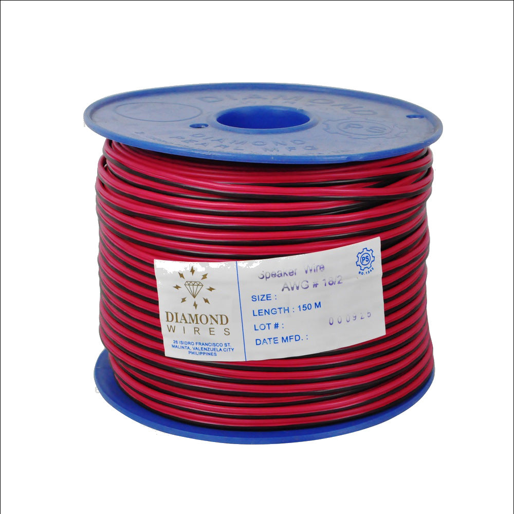 Diamond Speaker Wire 18-AWG 0.75mm2/2C Red/Black 150m DMD-SP18/2