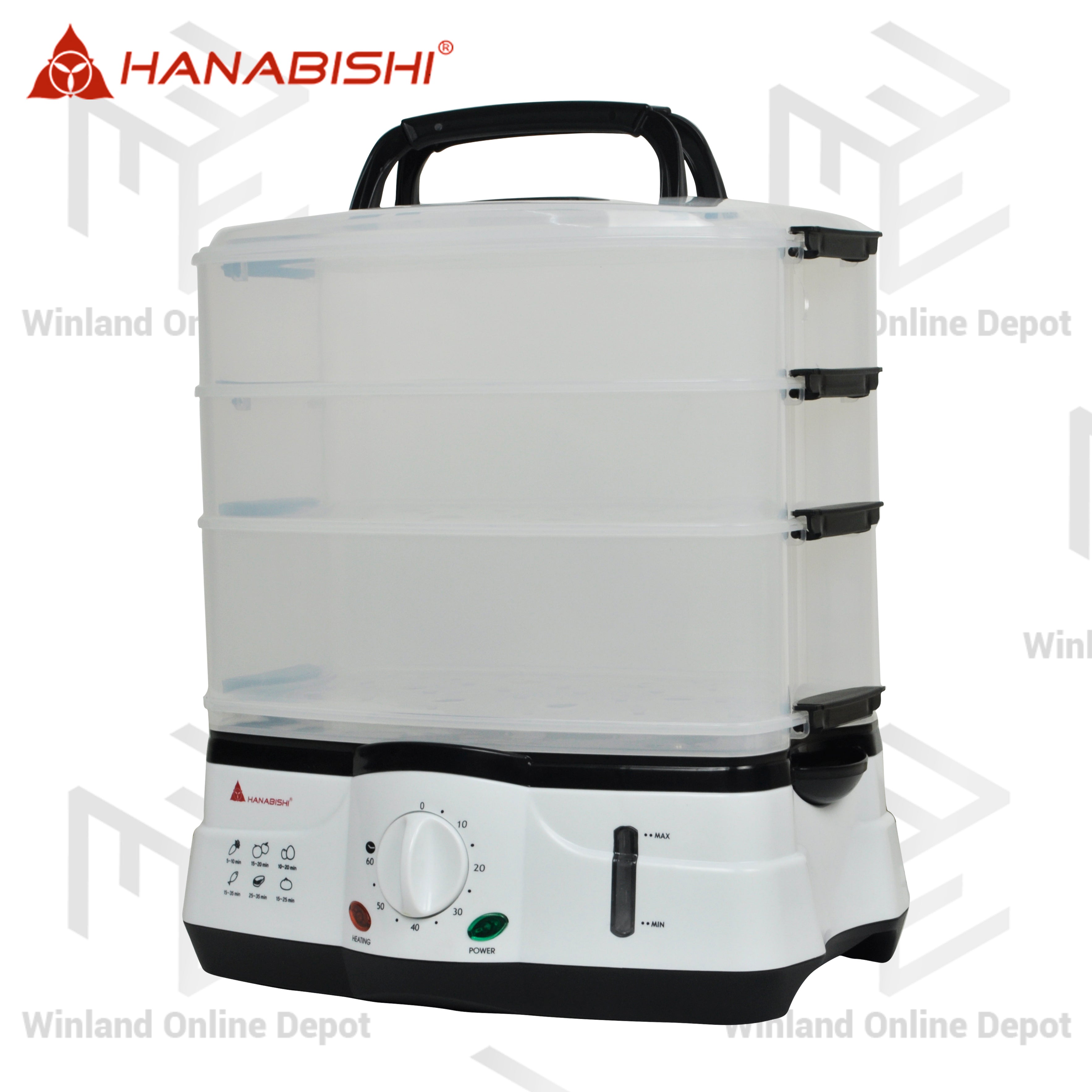 Hanabishi 11L Electric Food Steamer,3 level w/ Keep Warm Function 900watts HFS75