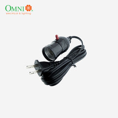 Omni Push Through Socket Extension Power Cable 6 Meter Wire 3A 250V Model E27-616