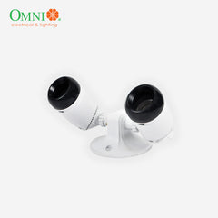 Omni Deluxe Weatherproof Ceiling Wall Twin Lampholder 130W / 250V E27-DWH/2