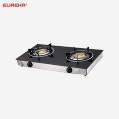 Eureka Double Burner Tempered Glass and Stainless Steel Body Gas Stove EGS-GDR