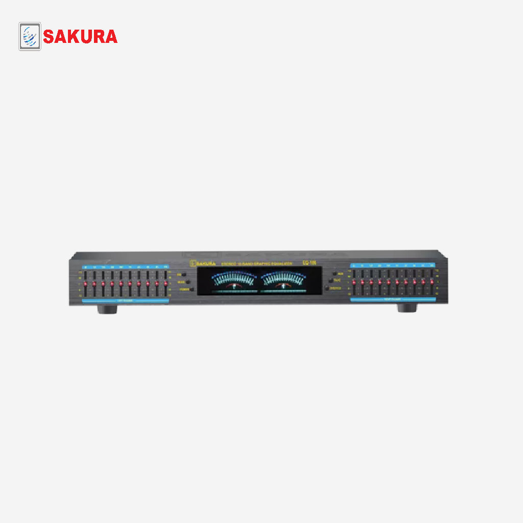 Sakura 2 Channel 10 Band Stereo Graphic Equalizer EQ-106