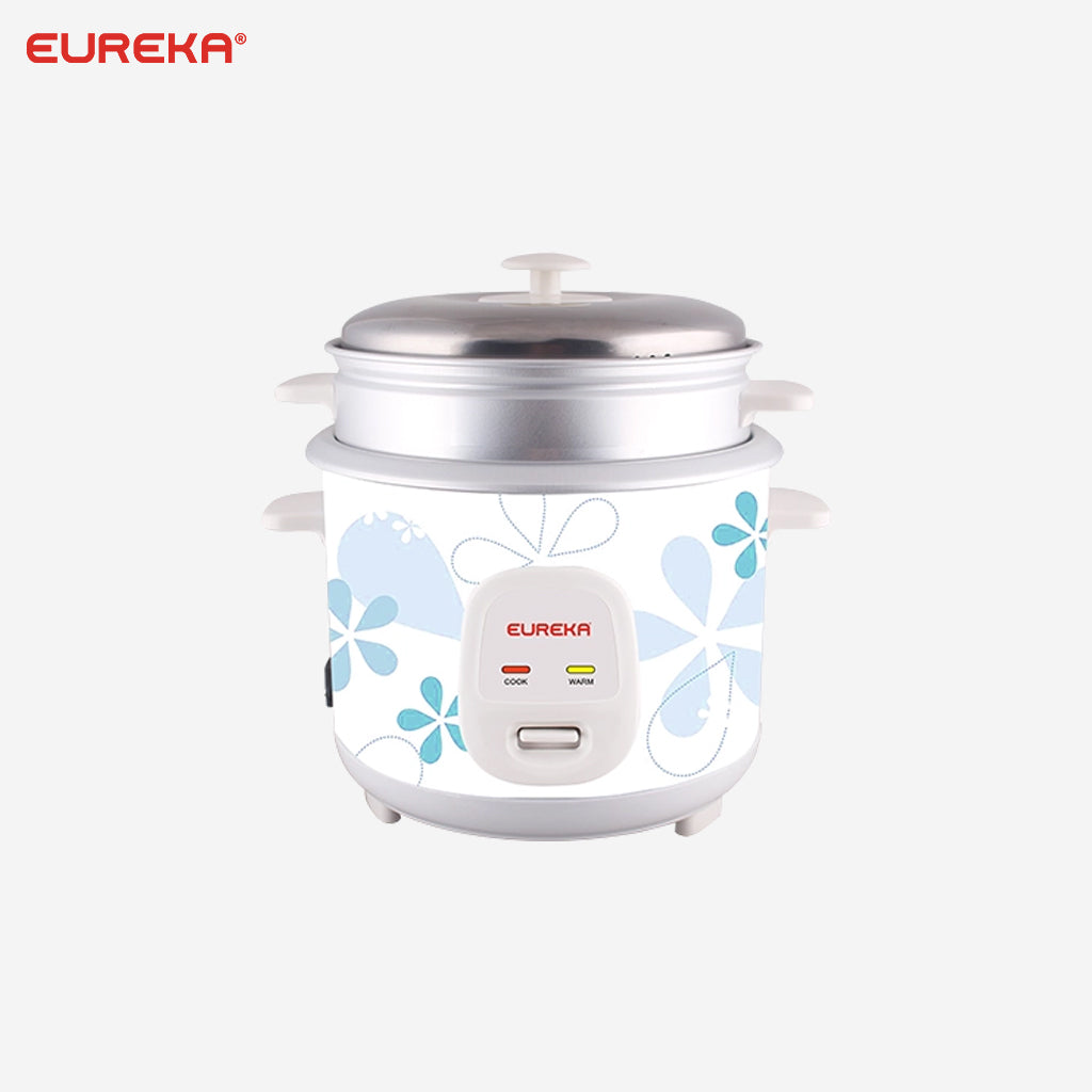 Eureka Rice Cooker 1.0L serves 5cups with Stainless Steel Cover & Steamer ERC-1.0LM