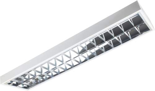 Ecolum 1200x300mm Louver Type Luminaire - Mirrorized Aluminum Reflector ESLR2X40/0