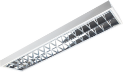 Ecolum 1200x300mm Louver Type Luminaire - Mirrorized Aluminum Reflector ESLR2X40/0