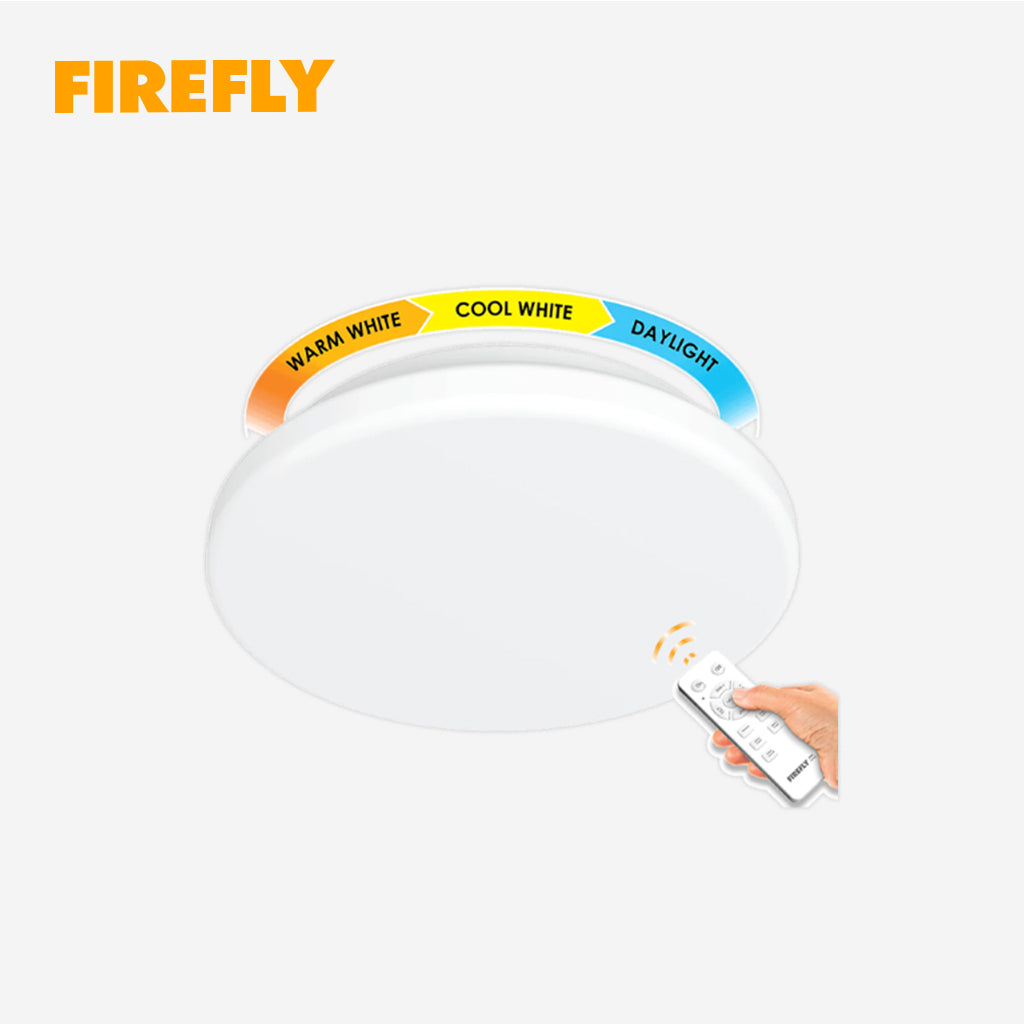 Firefly by Winland Pro Series Functional LED Tri-color Ceiling Lamp with Remote 19W FCL619RC