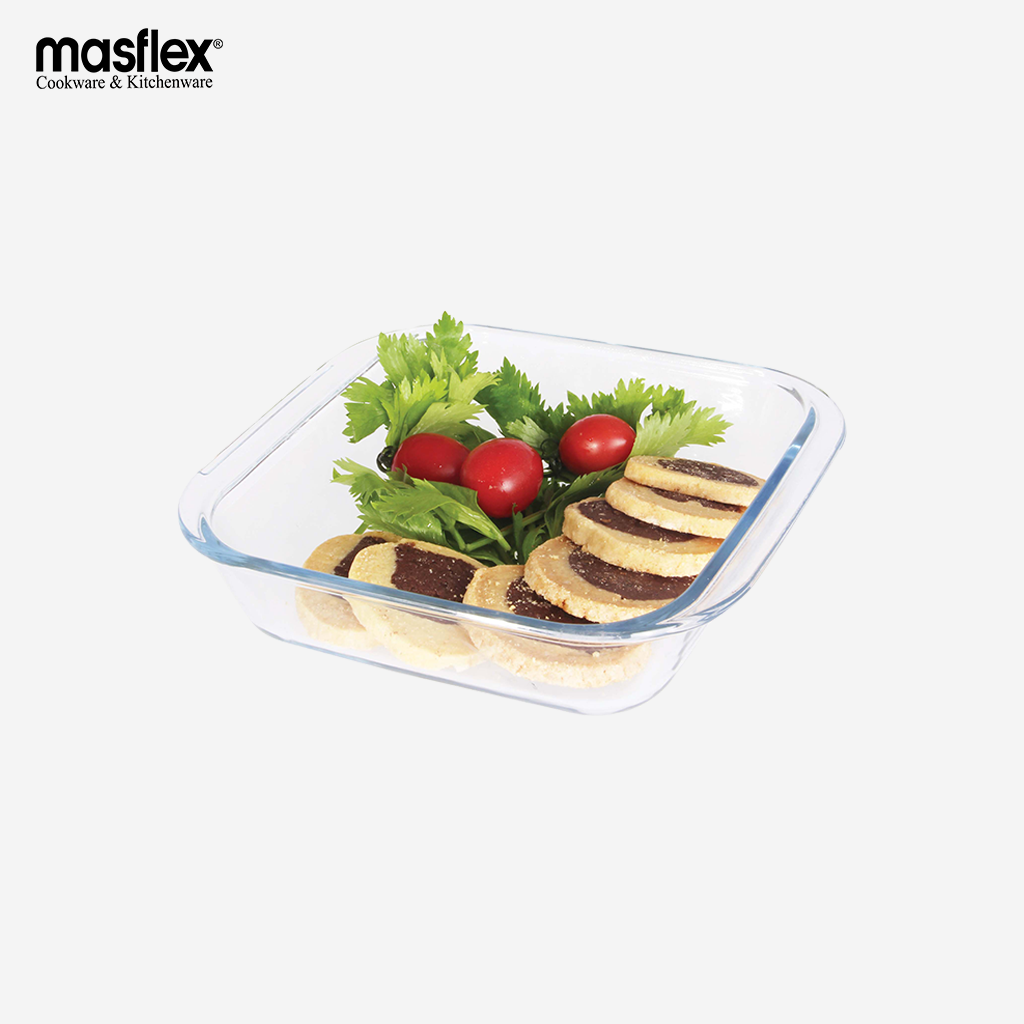 Masflex by Winland Square Borosilicate Glass Bakeware 1.1L FE-11L