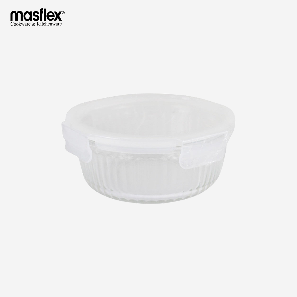 Masflex by Winland 620ML/950ML Airtight Deluxe Round Glass Food Container