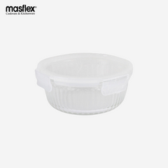 Masflex 620ML/950ML Airtight Deluxe Round Glass Food Container