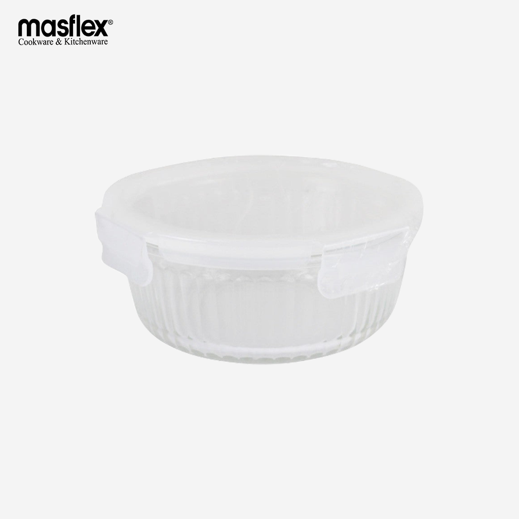 Masflex by Winland 620ML/950ML Airtight Deluxe Round Glass Food Container