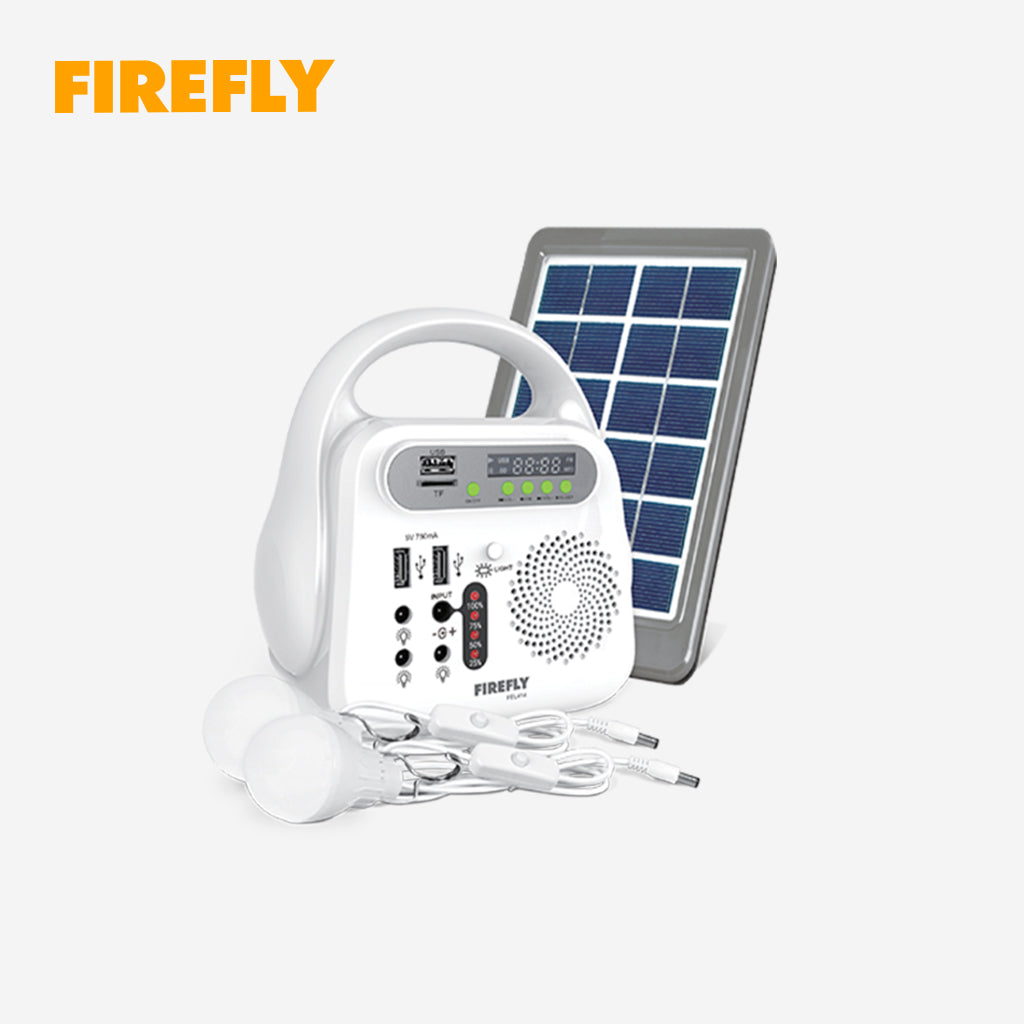 Firefly Emergency Lamp w/ Power Bank, 2 LED Bulb, MP3 Player w/ BT FEL414