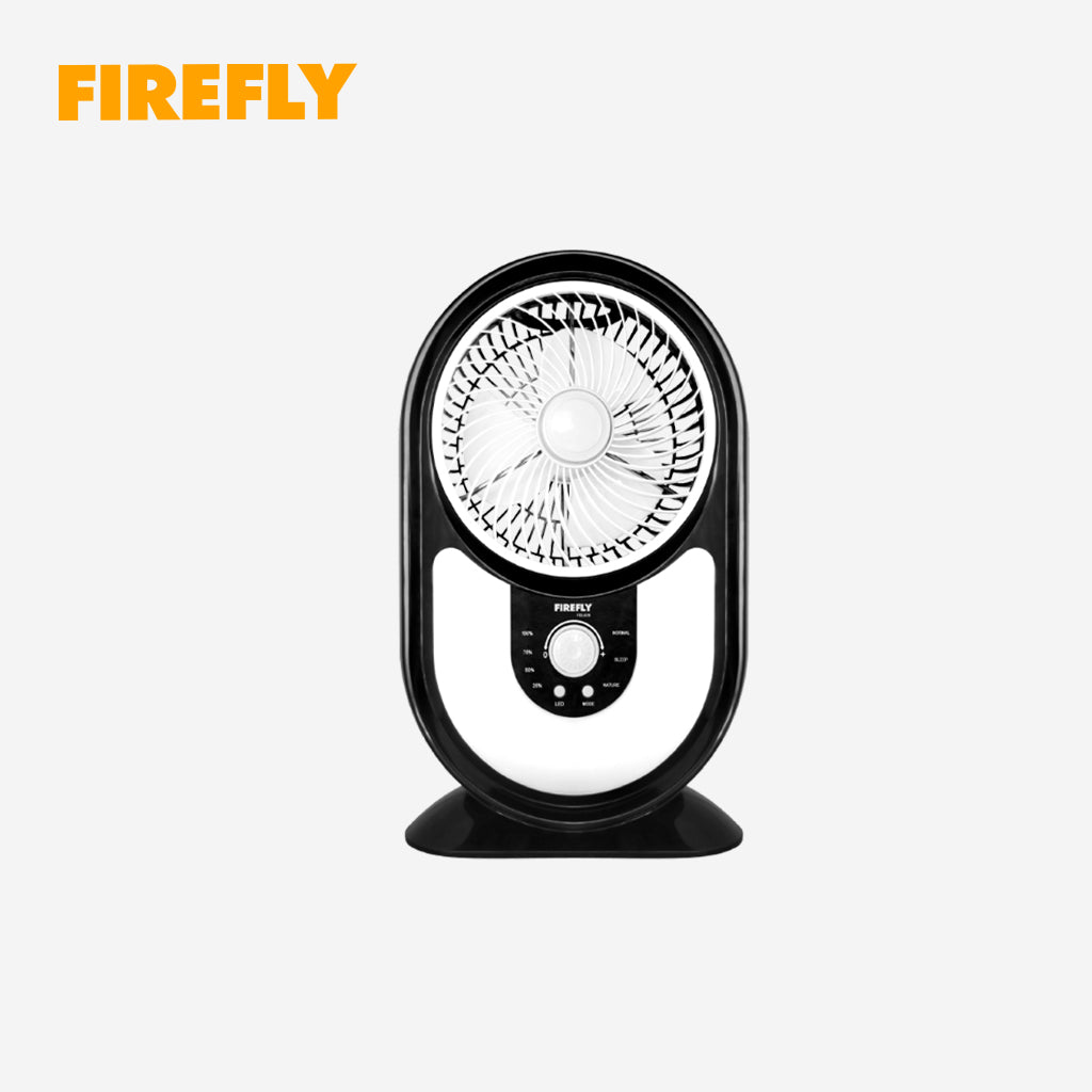 Firefly by Winland Rechargeable 7 Inch Mini Table Fan w/ Night Light w/ Built-in LED Lighting FEL629