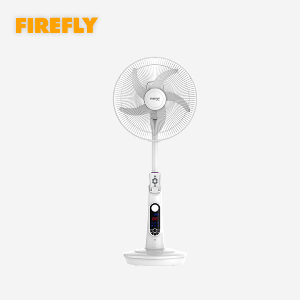 Firefly by Winland Rechargeable 16inch Fan with Digital LED Light Display and Remote Control-FEL633