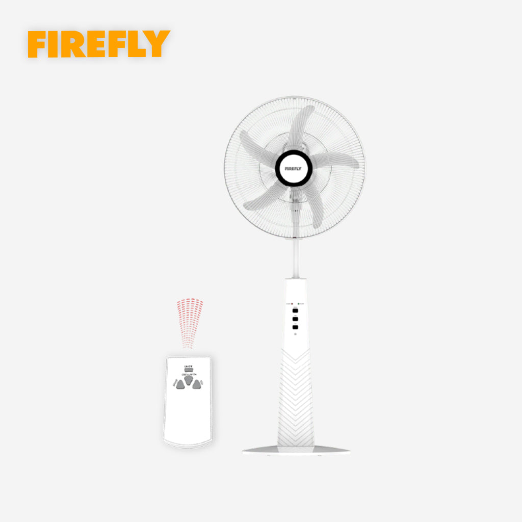 Firefly by Winland 18 inch Rechargeable Stand Fan with LED Night Light and Remote Control FEL634