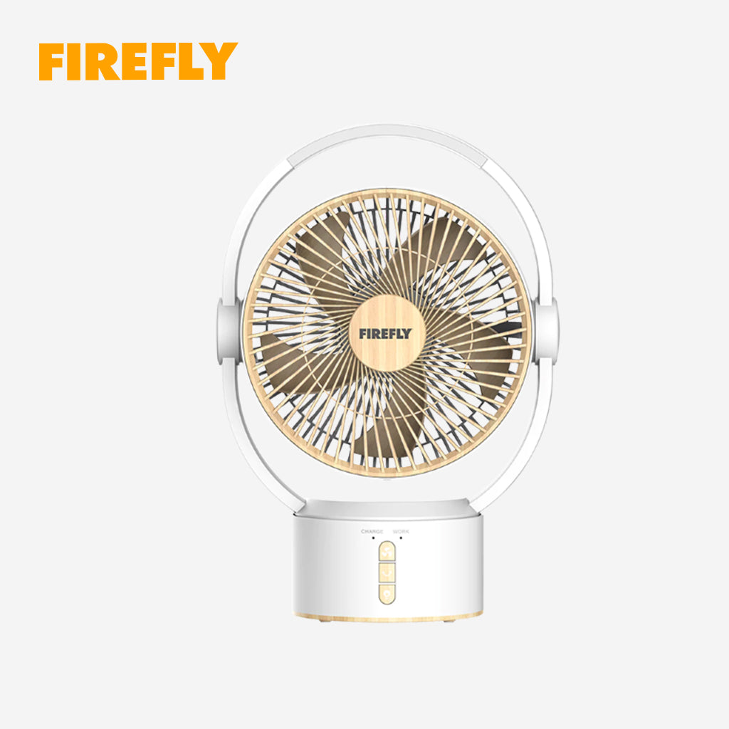 Firefly by Winland 9inch Rechargeable Circulator Fan Light/Wood Design-FEL663