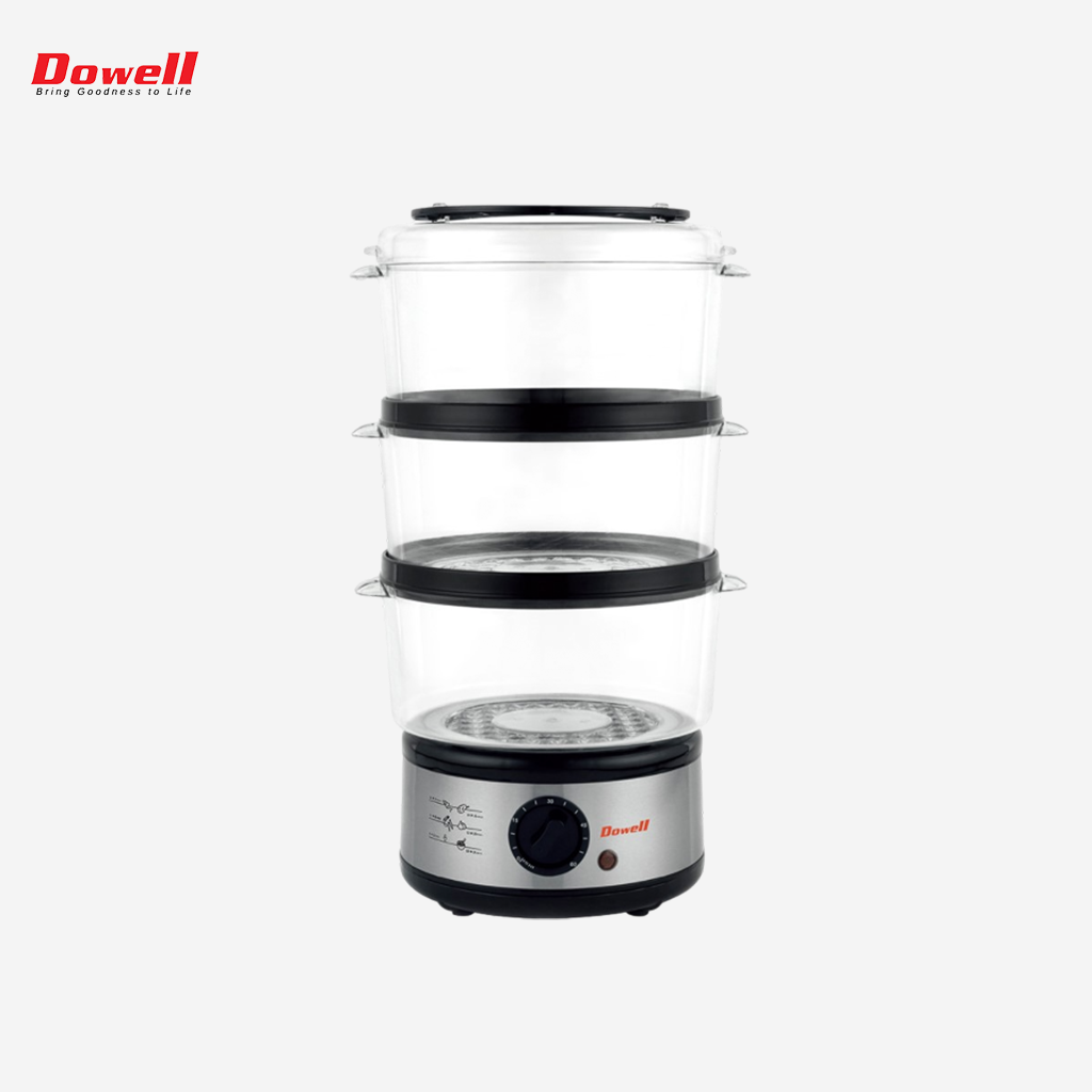 Dowell 3 Tier Food Steamer 7.5 Liters w/ Auto Shut Off Function FS-19S3