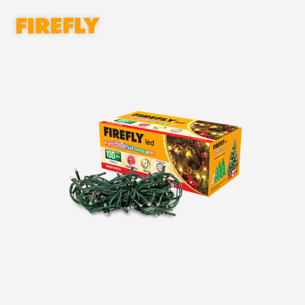 Firefly by Winland Bright Christmas String Lights - Warm White - with 4 Effects FXL12100WW