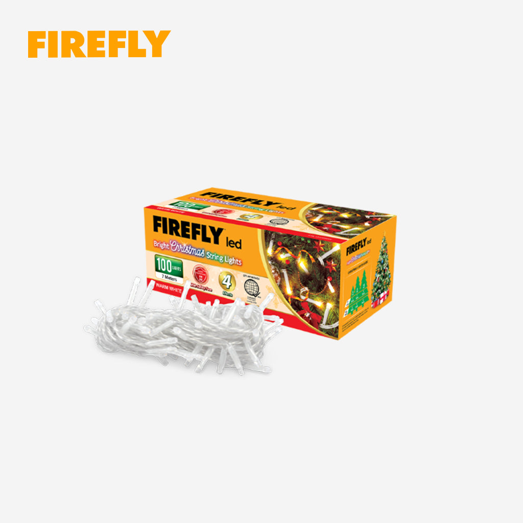 Firefly by Winland White Christmas Lights 100LED Warm White 4 Effects - 7mtrs - FXL13100WW