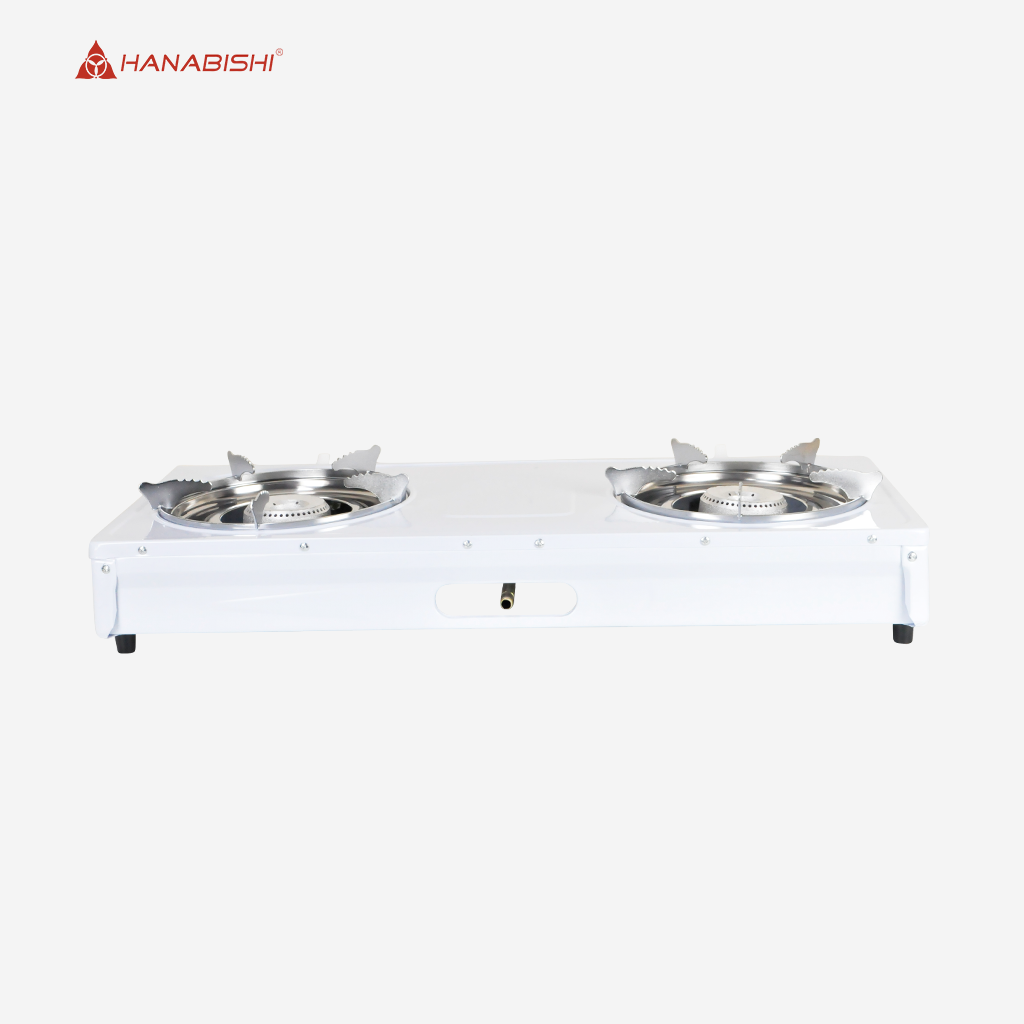 Hanabishi Stainless Steel Body Separate Trivet Double Burner Gas Stove G7HA