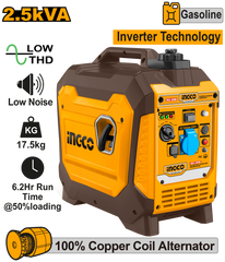 Inverter Gasoline Generator 2.5KVA 220-240V 60Hz GEI25006-5P ING-EN