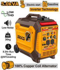 Inverter Gasoline Generator 5.0KVA 220-240V 60Hz GEI50006-5P ING-EN