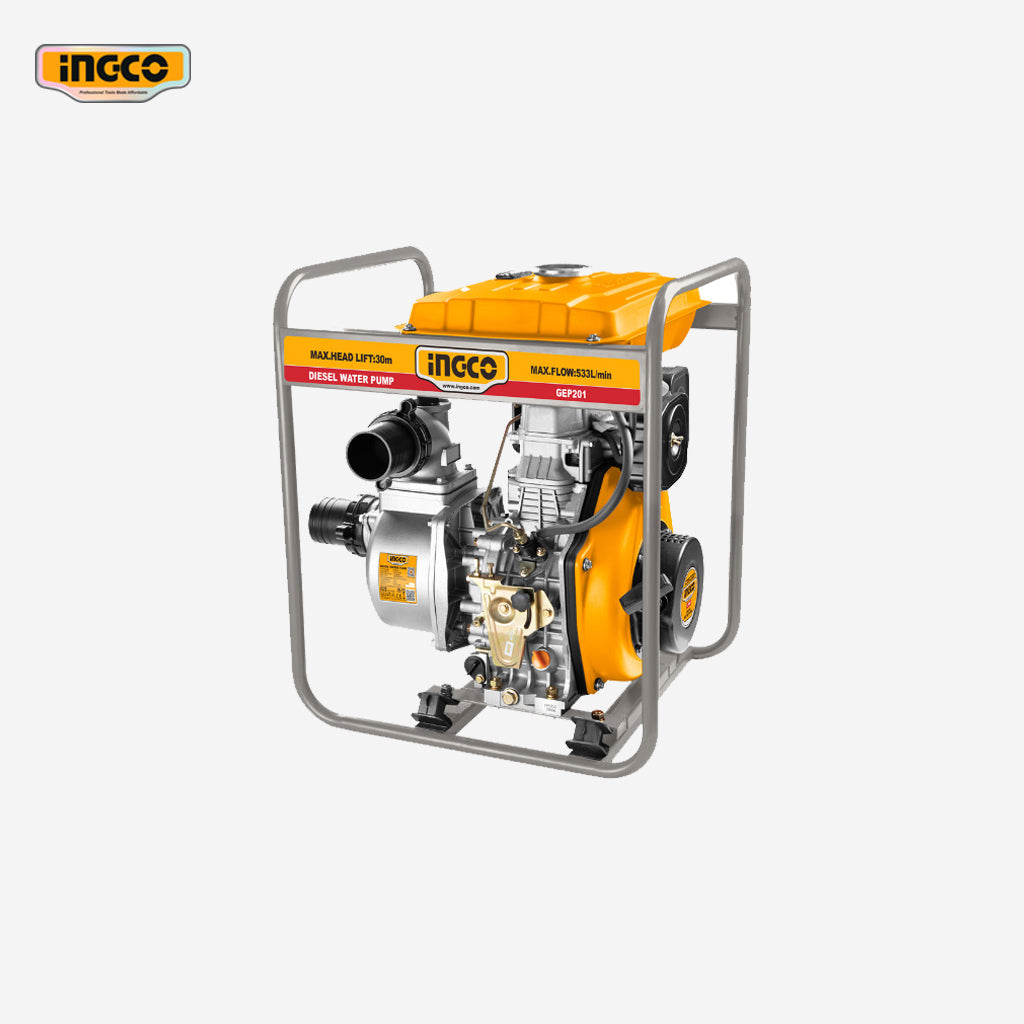 Ingco Diesel Engine Water Pump 3.8HP GEP201