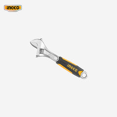Ingco Industrial Adjustable Wrench CR-V Style Two Tone Soft Handle HADW131108