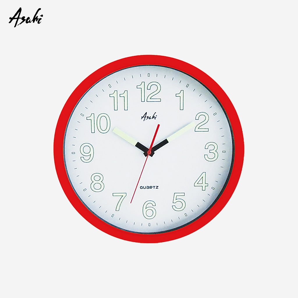 Asahi 14 Inches Glow in the Dark Round Wall Clock