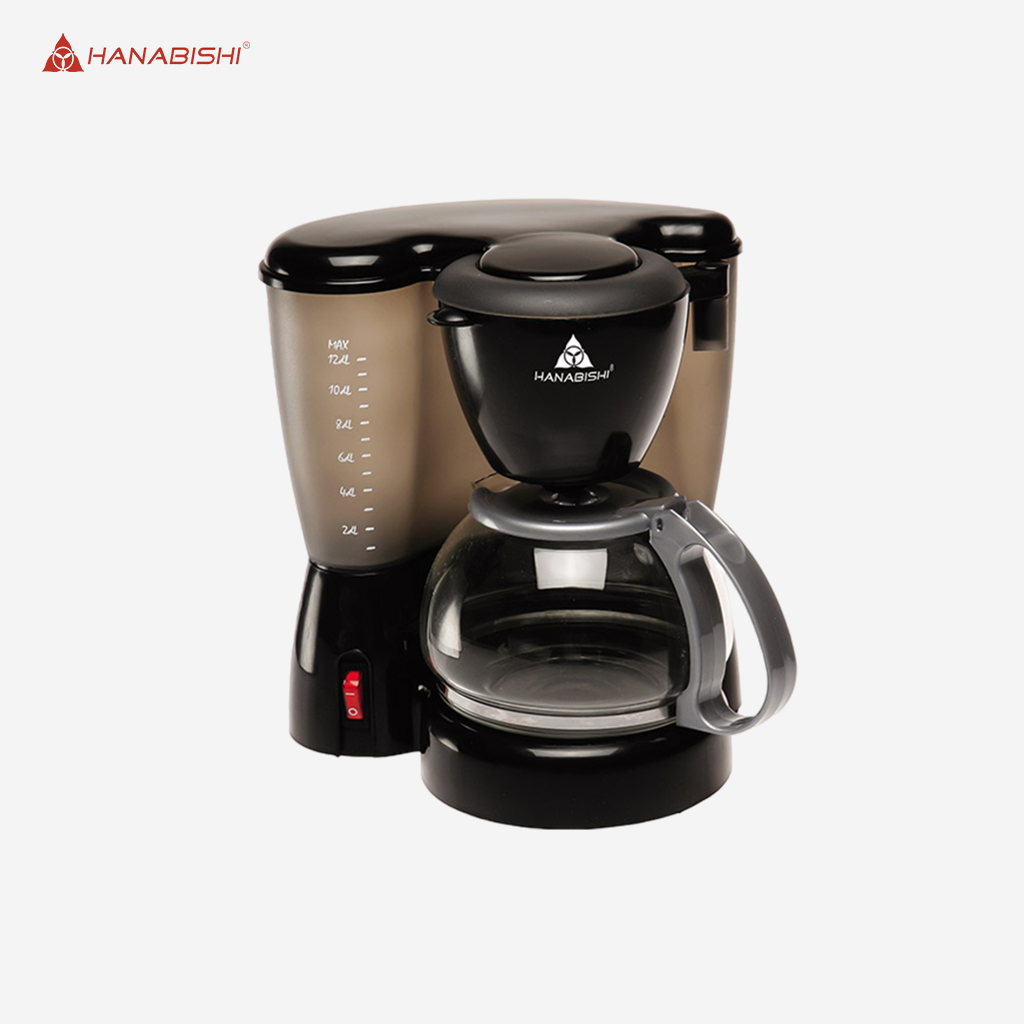 Hanabishi 12 Cups Anti-Drip Coffee Maker Coffee Machine w/ Modern Ergonomic Design HCM20T