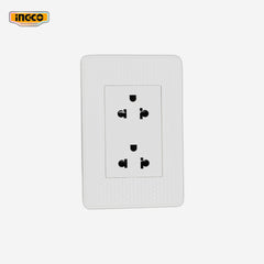 Ingco 2-Gang Socket 110/250V~ | 50/60Hz 118 x 80mm HESST183201 ING-SS