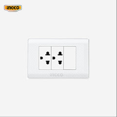 Ingco Universal 2 Gang Socket Outlet with Single Pole Switch HESST184211