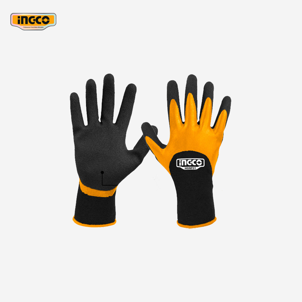 Ingco XL Touch Screen Frosted Coated Nitrile Safety Gloves HGNF01