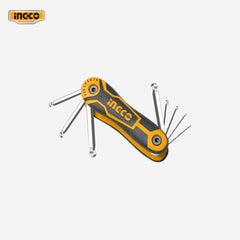 Ingco Ball Point Hex Key Set CR-V Material HHK14082