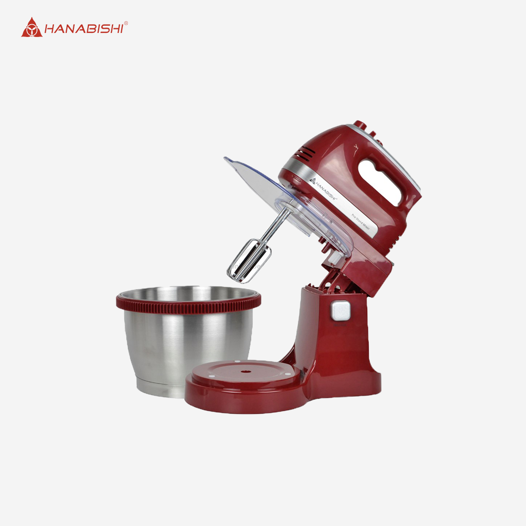 Hanabishi 2 in 1 Powerful 3.5L 5-Speed Stand & Hand Mixer HHMB1600SS