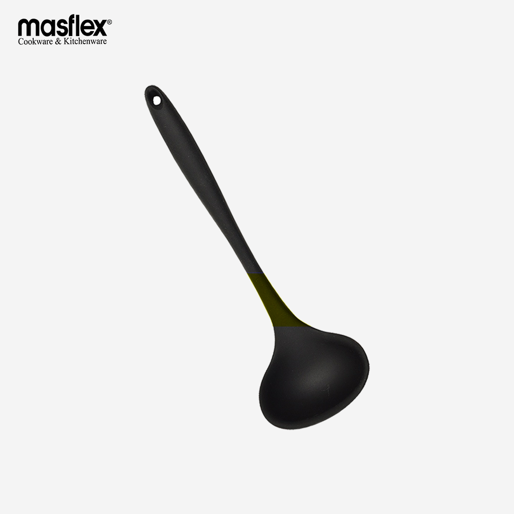 Masflex by Winland Silicone Soup Ladle L 28.5 cm x W 9 cm Made of Silicone & Nylon HI-970