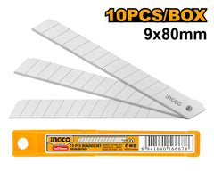 Ingco 10 Pcs 9 x 80mm Spare Blade Utility Knife Blades Set HKNSB0901