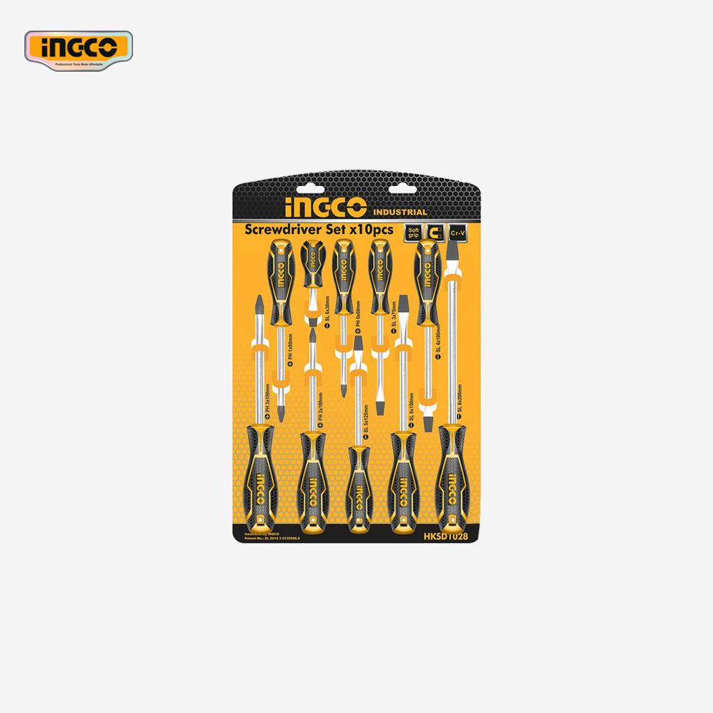 Ingco 10 Pcs Screw driver Set HKSD1028