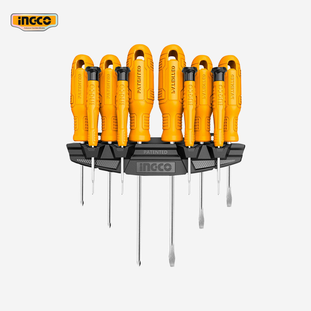 Ingco 10 Pcs Screwdriver and Precision Screw Driver Set HKSD1058