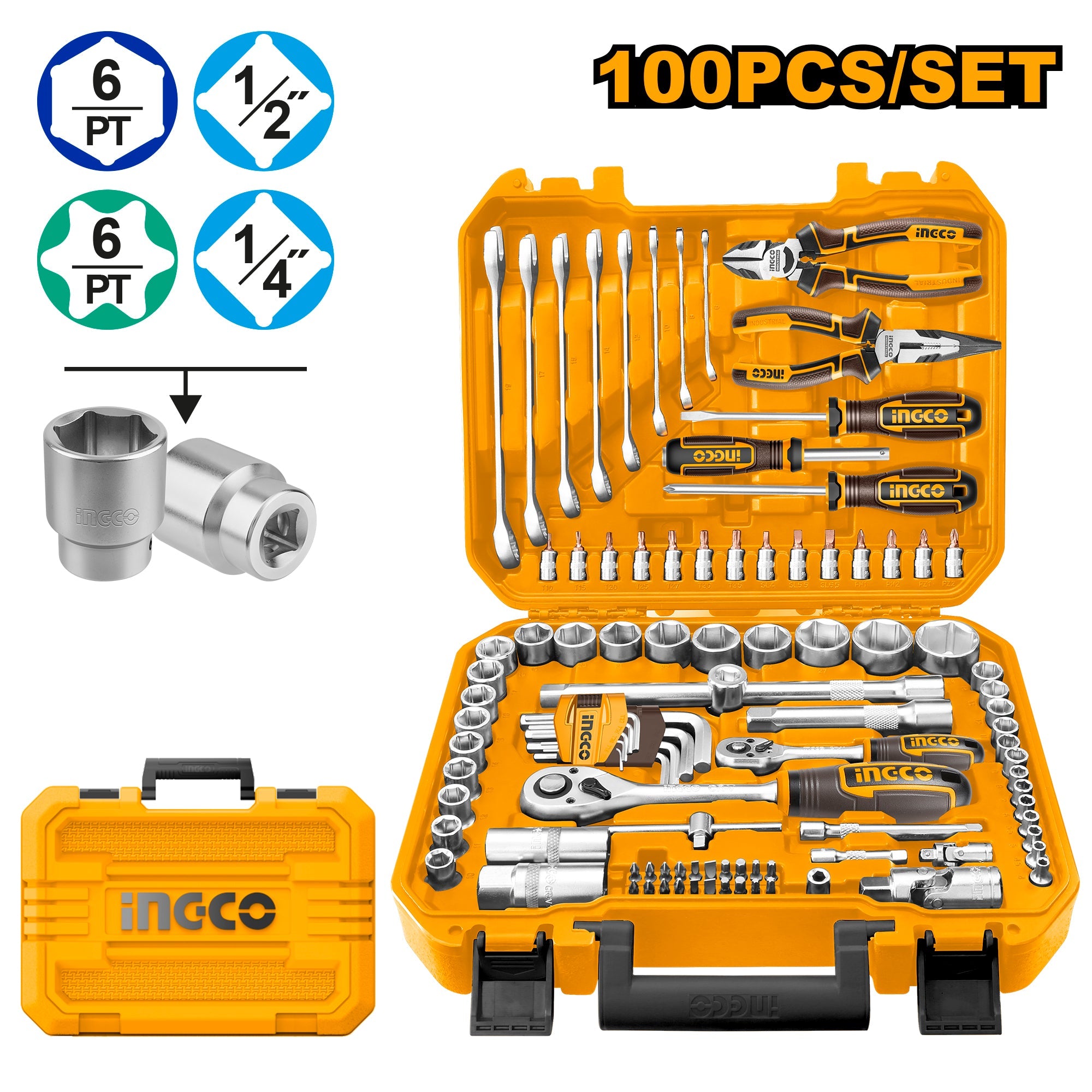 Ingco 100 Pcs Tools Set HKTHP21001