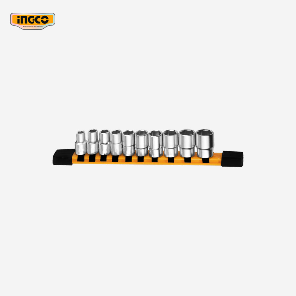 Incco Socket Set Ingco Industrial 10 Pcs 1/2-Inch Socket Set HKTS12103 – Winland Depot