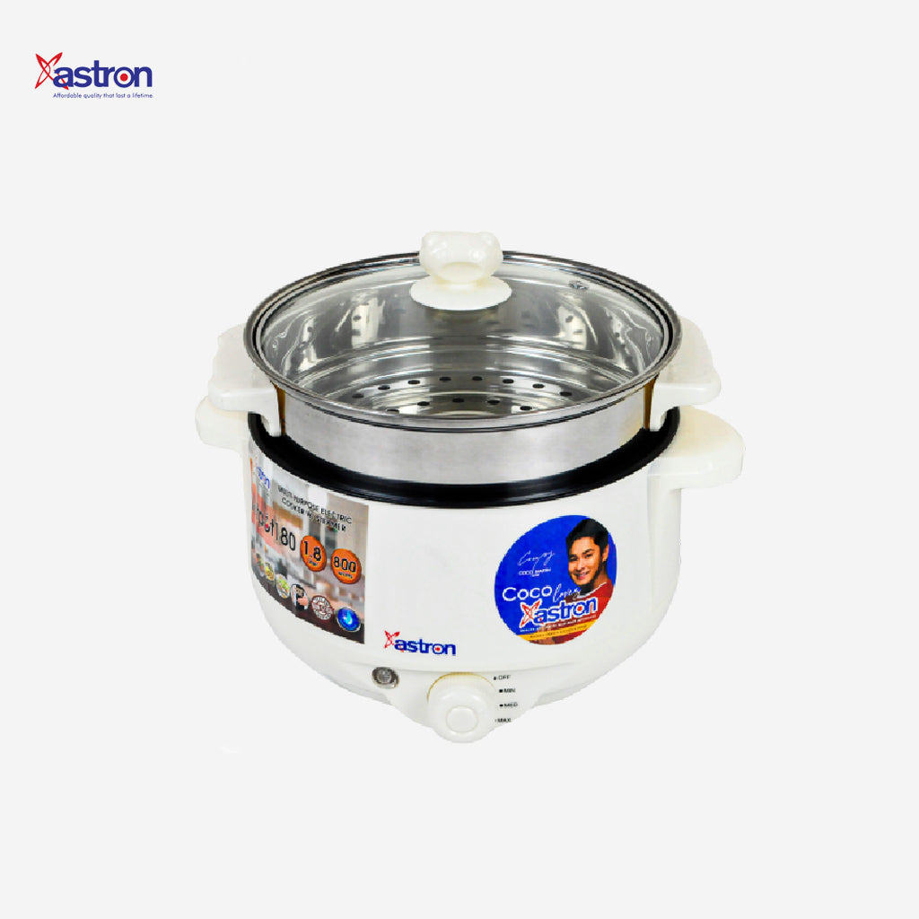 Astron Non-stick electric Multifunctional household Cooker with steamer HOTPOT-180