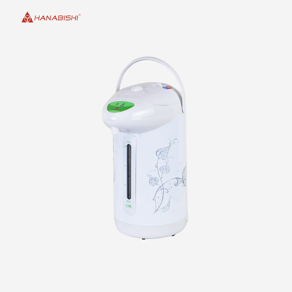 Hanabishi 3.0L Electric Airpots Thermos Air Pot Water Dispenser w/ Manual Pump HOTPOT-399