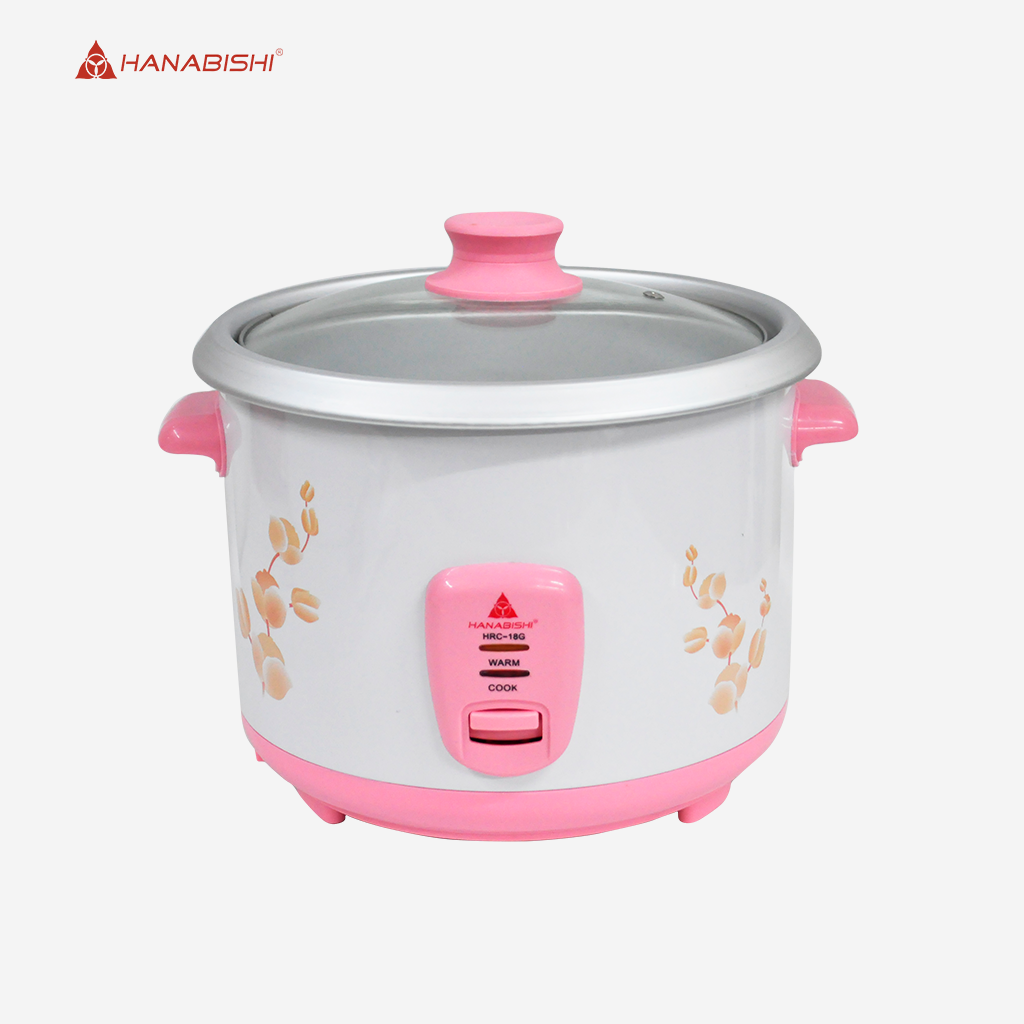 Hanabishi Rice Cooker 1.8L serves 10 cups Glass Cover HRC18G