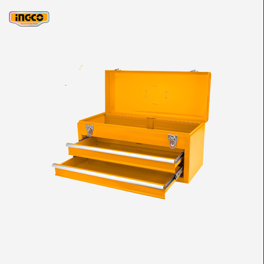 Ingco Drawer Portable Tool Box Storage Metal Organizer 3-Position with 2 Drawers HTB06