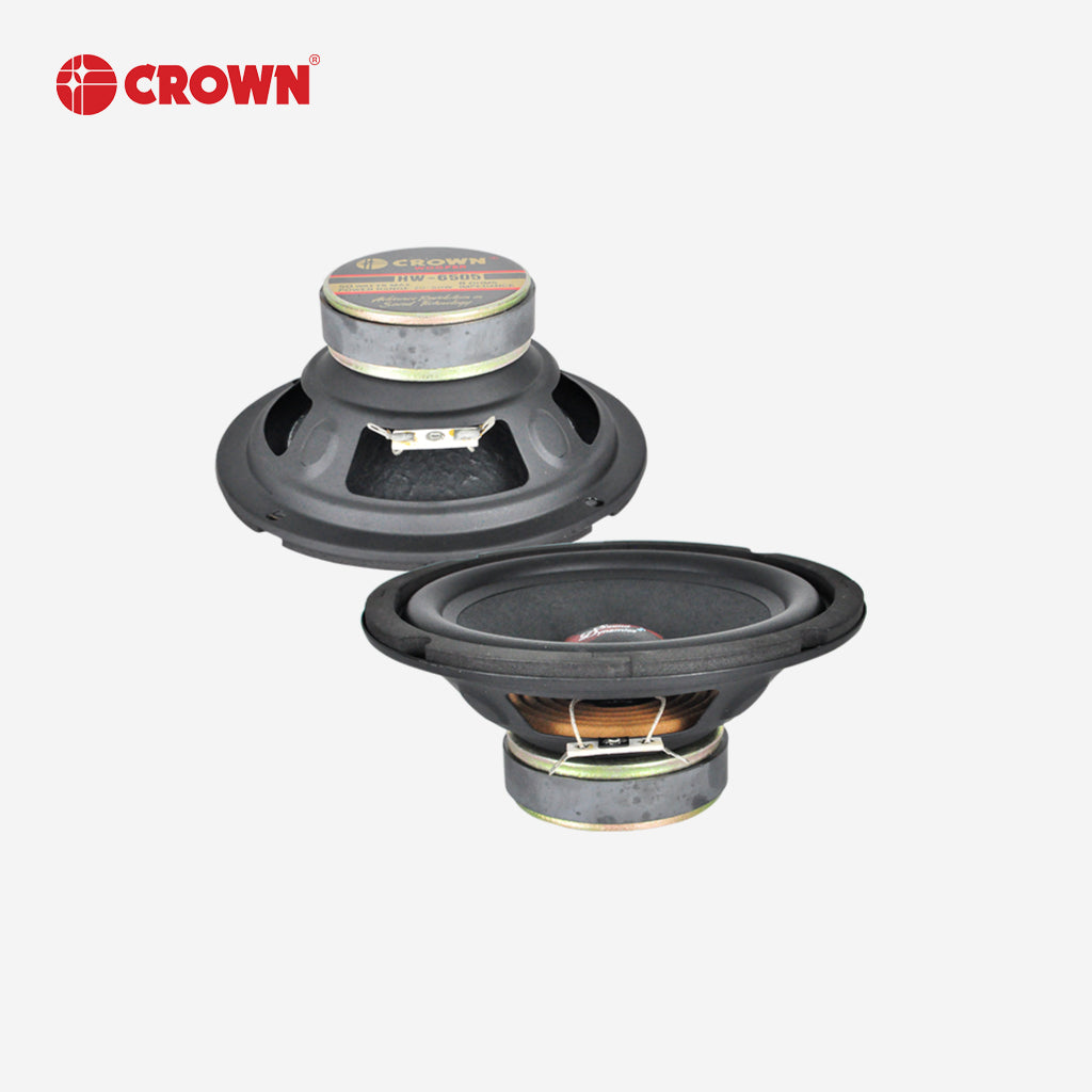 Crown 1pc 6.5 Inches / 50 Watts / 8ohms Round Woofer Speaker HW-6505(RND)