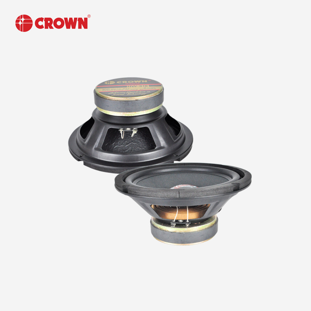 Crown 8inches / 100watss / 8ohms Woofer Speaker HW-810 (1)piece per order